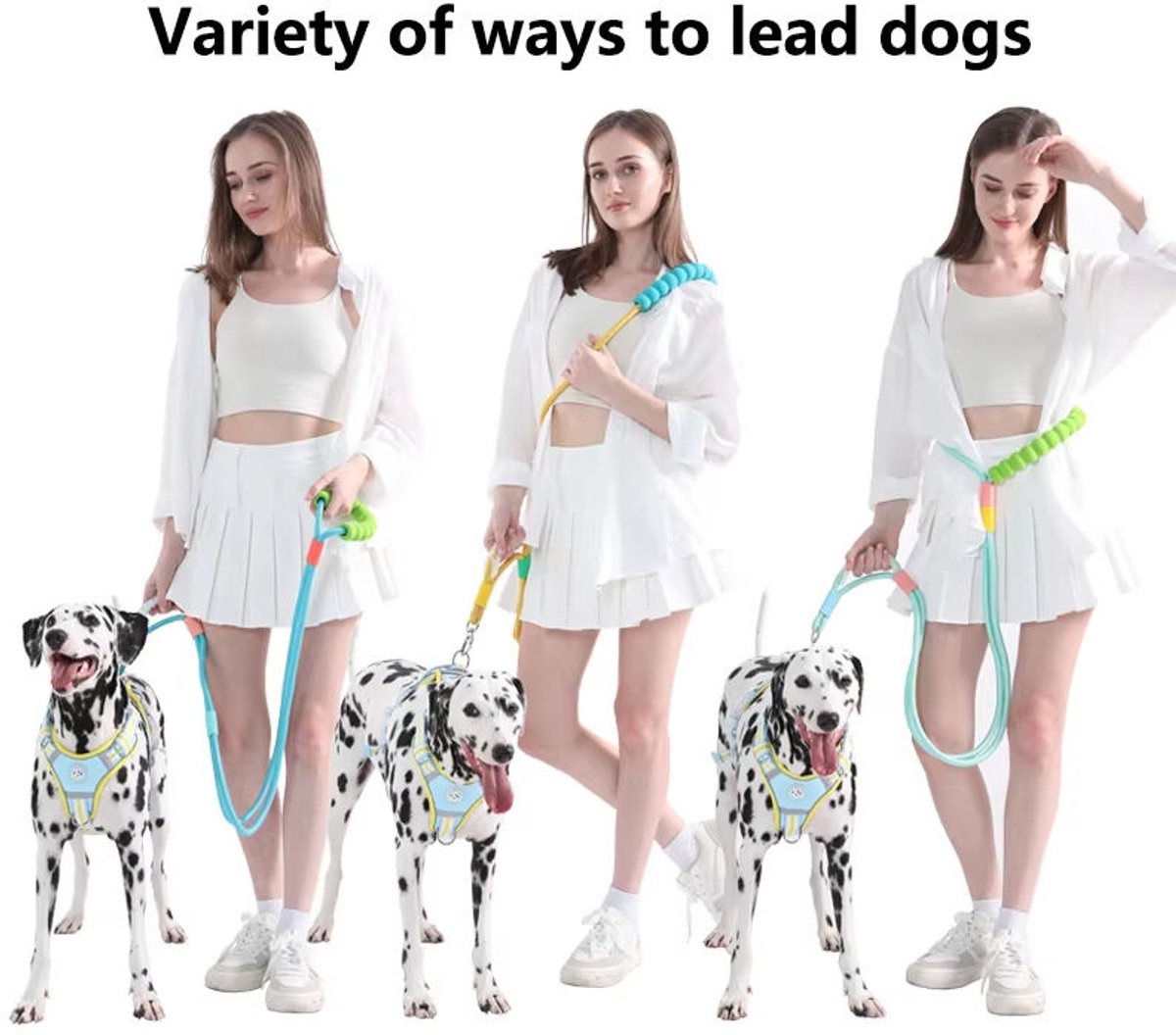 Gadgetzan® Verstelbare Touwlijn voor Hond met Antislip Handvat - Oranje - 150cm
