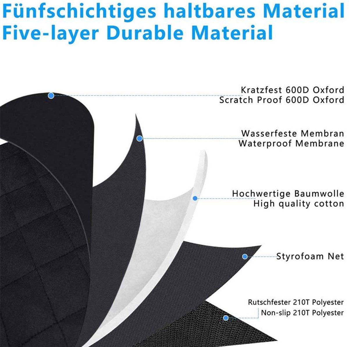 Gadgetzan® Extra Sterke Honden Autobeschermhoes – Waterdichte Hangmat – Krasbestendig – Antislip – Duurzame Zachte Achterbankhoes