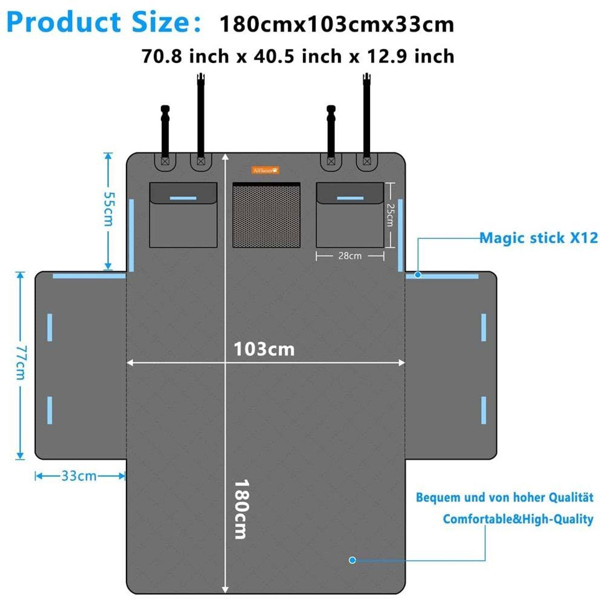 Gadgetzan® Extra Sterke Honden Autobeschermhoes – Waterdichte Hangmat – Krasbestendig – Antislip – Duurzame Zachte Achterbankhoes