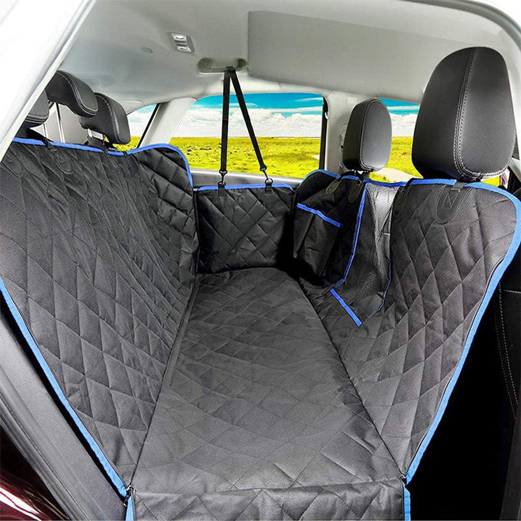 Gadgetzan® Honden Autodeken Achterbank – Waterdichte Achterbankbeschermer Auto – Hondenhangmat, Antislip & Opbergvakken – Krasbestendig – Grijs