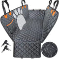 Gadgetzan® 2-in-1 Honden Autodeken Achterbank & Kofferbak – Waterdichte Achterbankbeschermer – Hondenhangmat, Antislip en Opbergvak – Krasbestendig – Grijs/Oranje