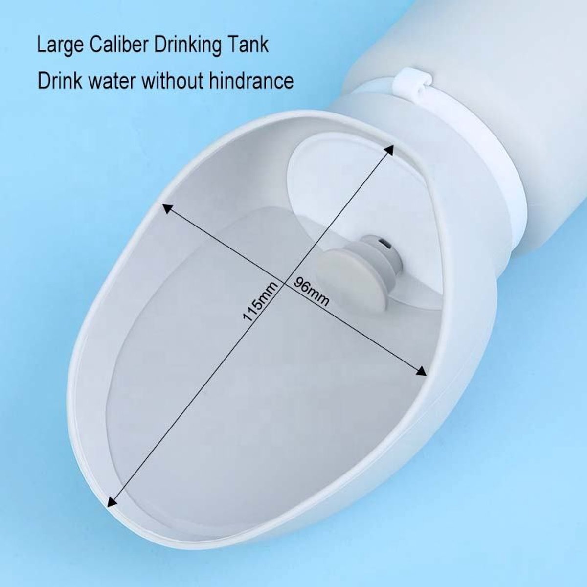 Gadgetzan® Opvouwbare Drinkfles voor Huisdieren - Draagbare Reiswaterfles met Drinkbakje - Grijs