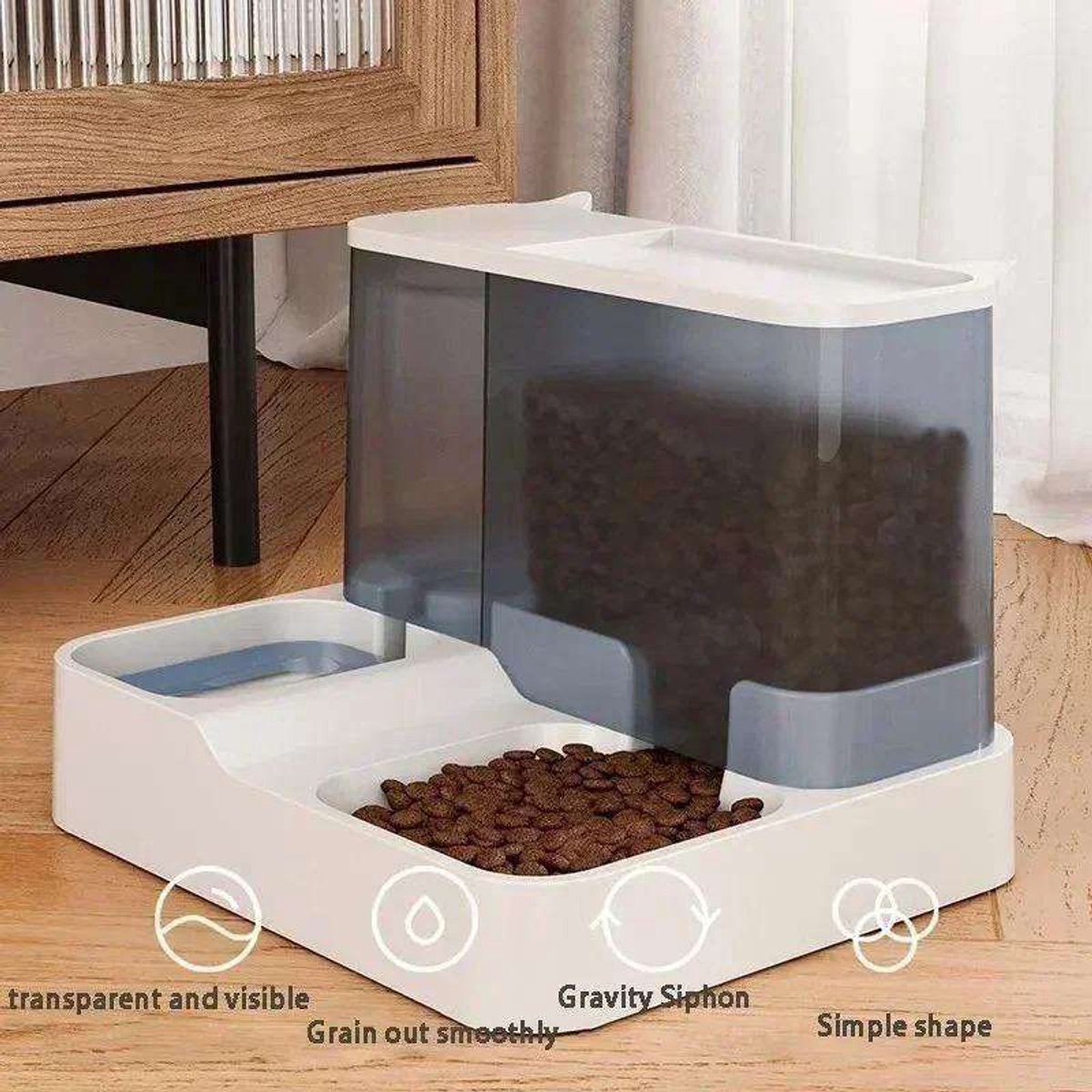 Gadgetzan® 2-in-1 Automatische Voer- en Waterdispenser voor Huisdieren - Wit
