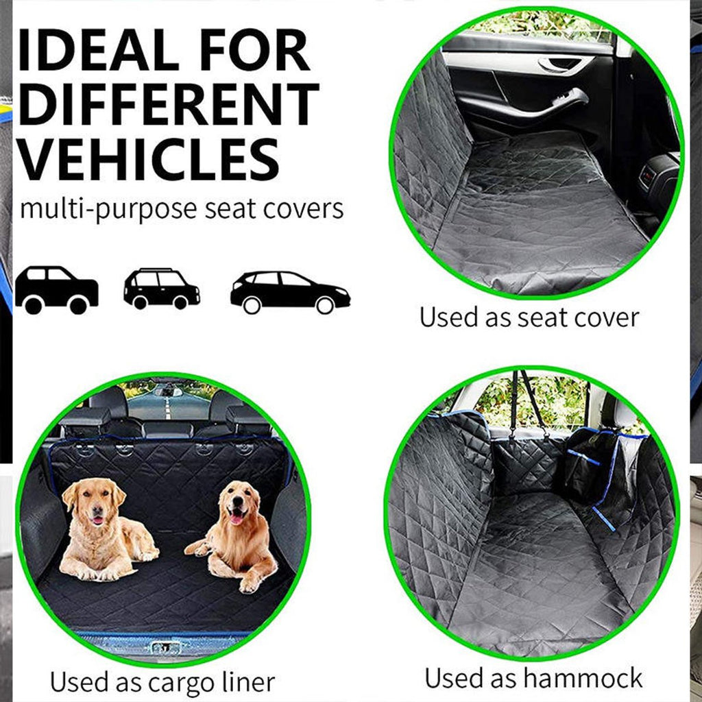 Gadgetzan® Honden Autodeken Achterbank – Waterdichte Achterbankbeschermer Auto – Hondenhangmat, Antislip & Opbergvakken – Krasbestendig – Grijs