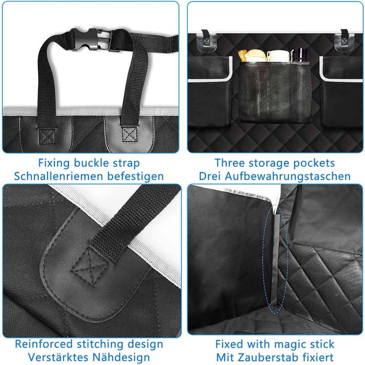 Gadgetzan® Extra Sterke Honden Autobeschermhoes – Waterdichte Hangmat – Krasbestendig – Antislip – Duurzame Zachte Achterbankhoes