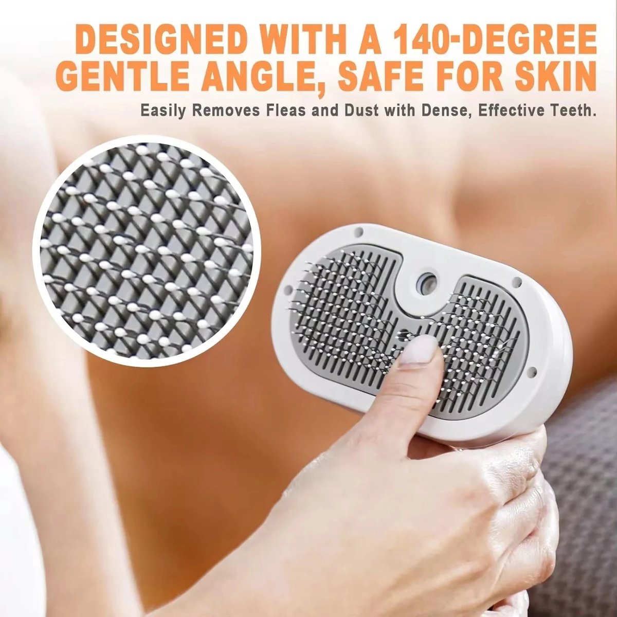 Gadgetzan® 3-in-1 Stoomborstel voor Hond en Kat – Zelfreinigende Vachtborstel – Verwijdert Losse Haren – Massage- en Badborstel – Pet Grooming Brush