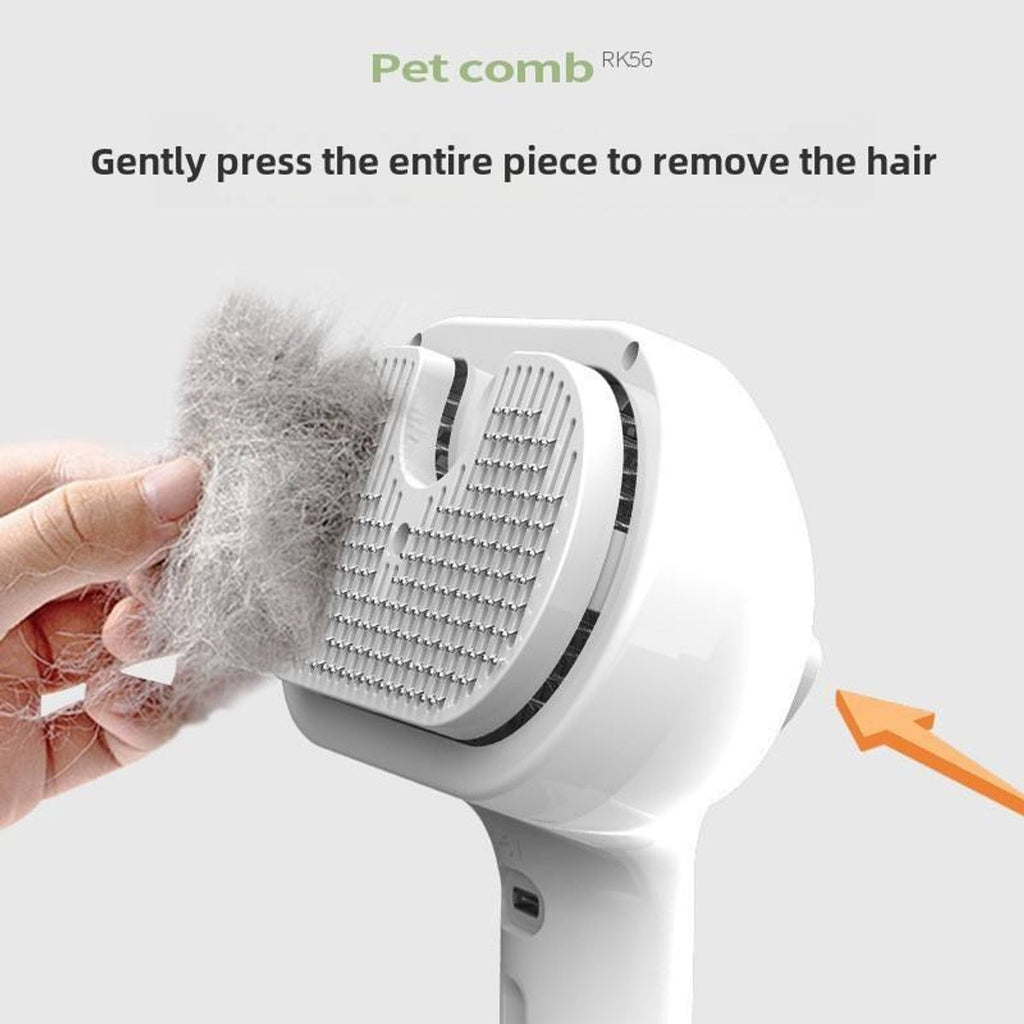 Gadgetzan® 3-in-1 Stoomborstel voor Hond en Kat – Zelfreinigende Vachtborstel – Verwijdert Losse Haren – Massage- en Badborstel – Pet Grooming Brush