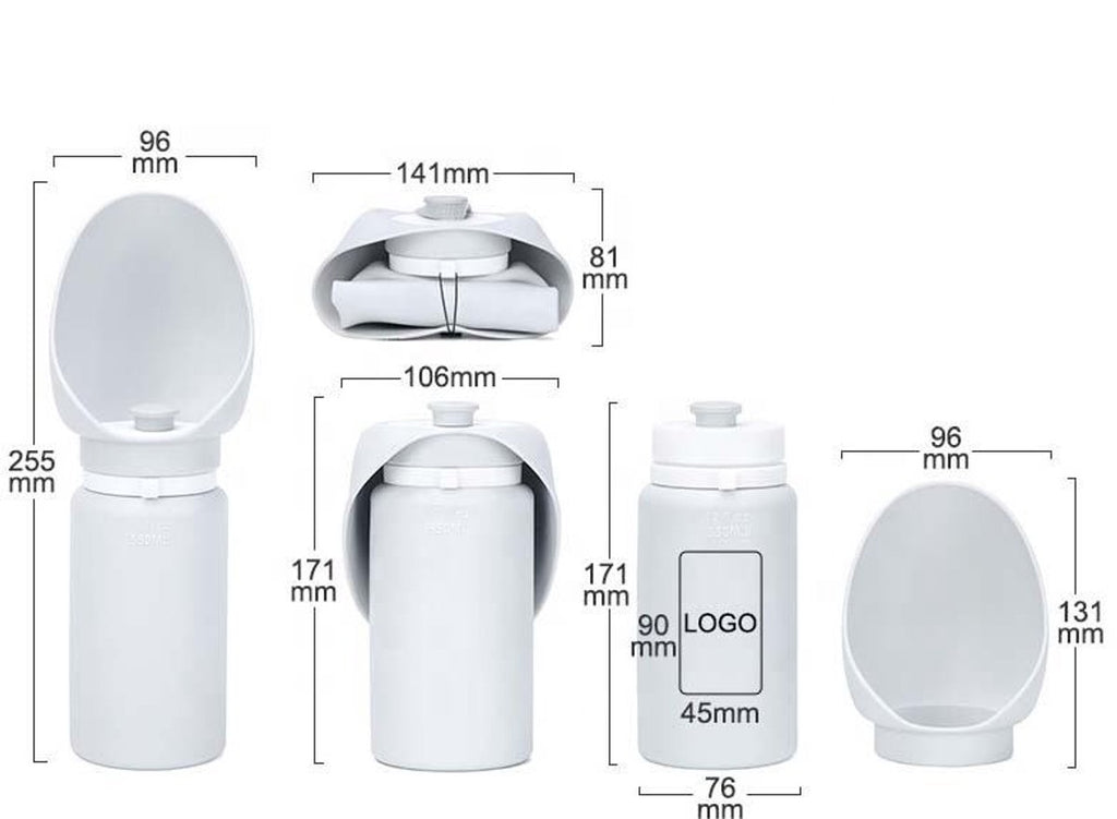 Gadgetzan® Opvouwbare Drinkfles voor Huisdieren - Draagbare Reiswaterfles met Drinkbakje - Grijs