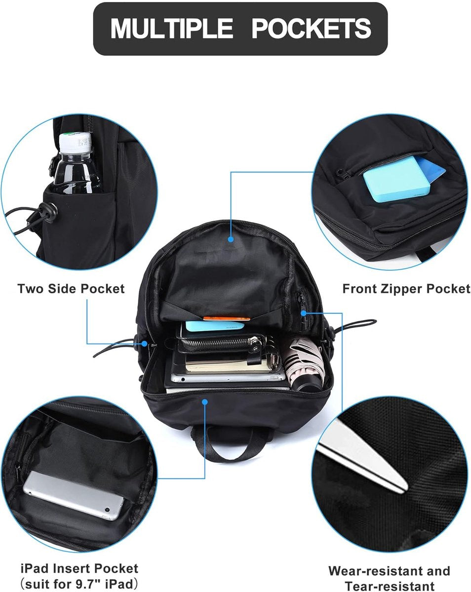 Gadgetzan® Crossbody Schoudertas met USB-Poort – Voor Kamperen, Wandelen, Fietsen en Dagelijks Gebruik - Rugtas met een strap voor gemakkelijk gebruik - Voor op je rug en borst - Beige- Ideaal voor telefoon en portomonee - Grijs